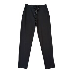 Betabrand Dress Pants Small Long Black Career‎ Work Office Drawstring NEW